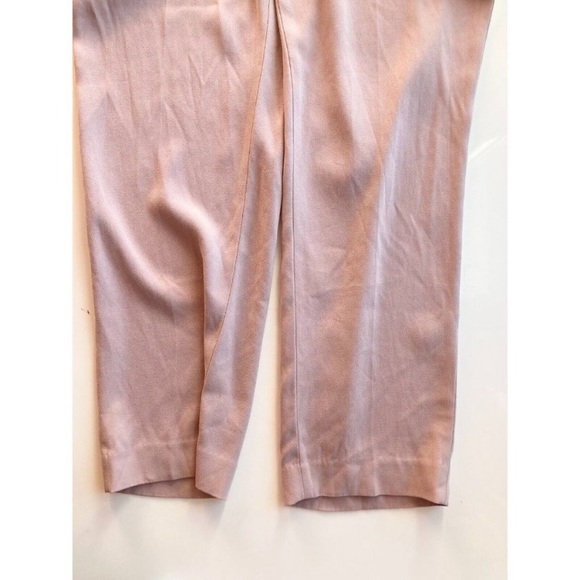Aritzia BABATON Conan Fawn Pink Crepe Mid Rise Pleated Trousers Pants, Size 4 - Picture 5 of 6